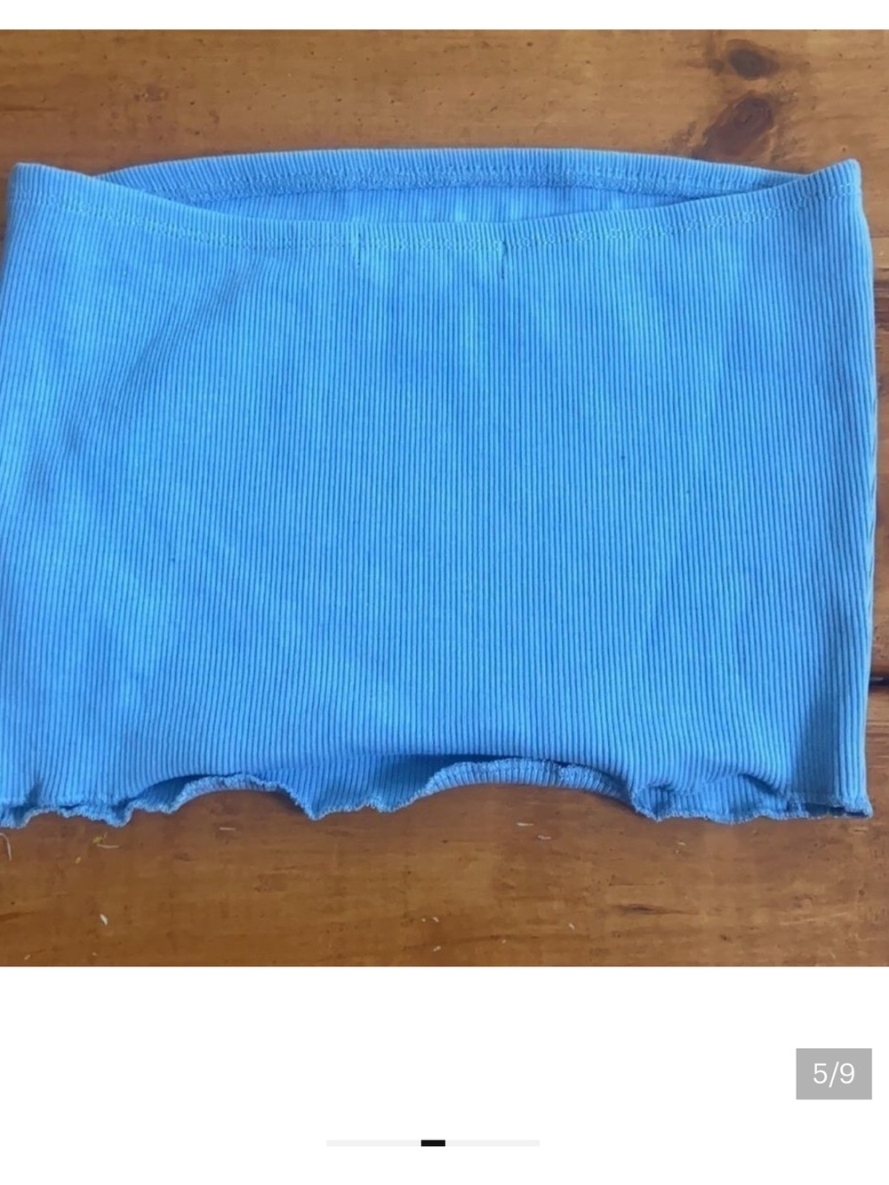 Forever 21 Blue Ribbed Tube Top